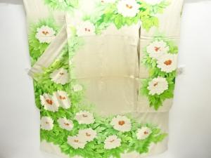 アンティーク　牡丹模様一つ紋振袖